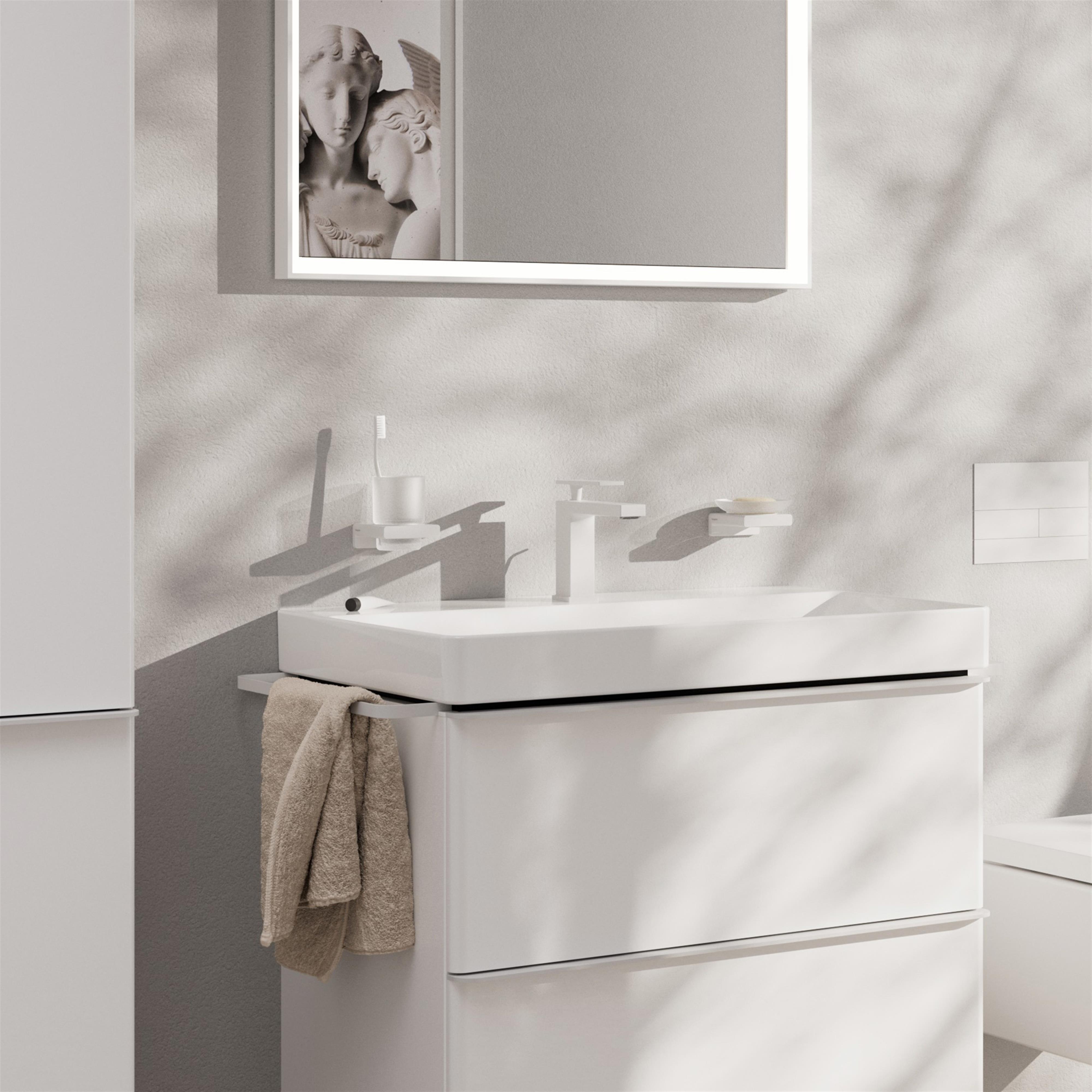 Hansgrohe Tecturis E bateria umywalkowa stojąca biała 73014700