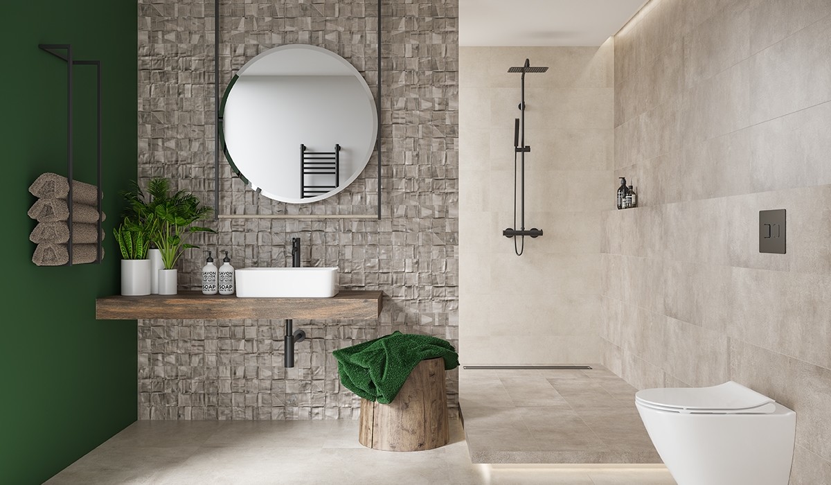 Opoczno Nerina Slash Inserto Mix Colors Structure Micro płytka ścienna 29x89 cm STR brązowa mikrogranilia