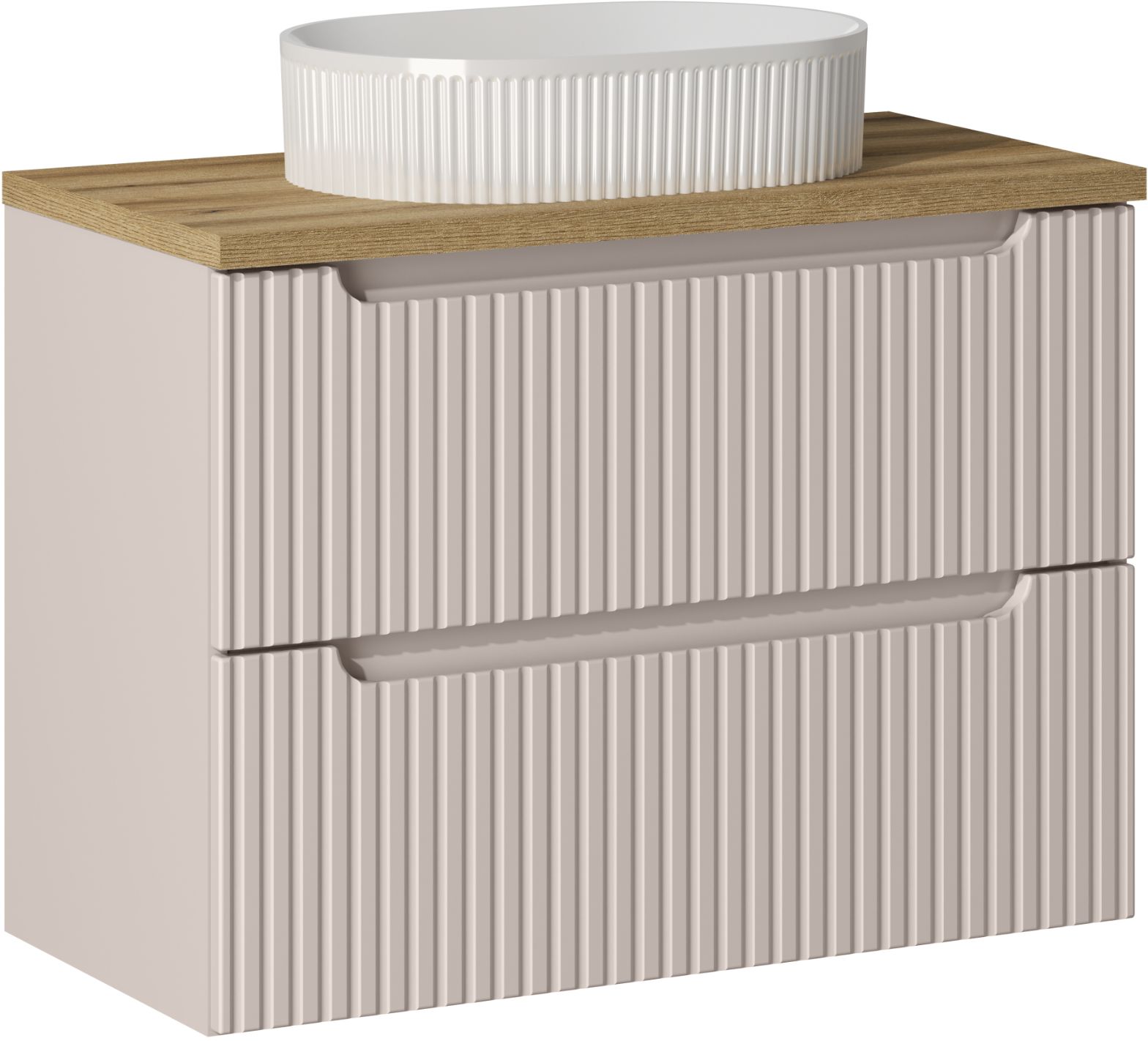 Zestaw Comad Nova Cashmere szafka 80x39x57 cm podumywalkowa wisząca z blatem i umywalką kaszmir SET-NOC B OAK 80CM S UN BEYOND 5 WH - Wysyłka w 24h