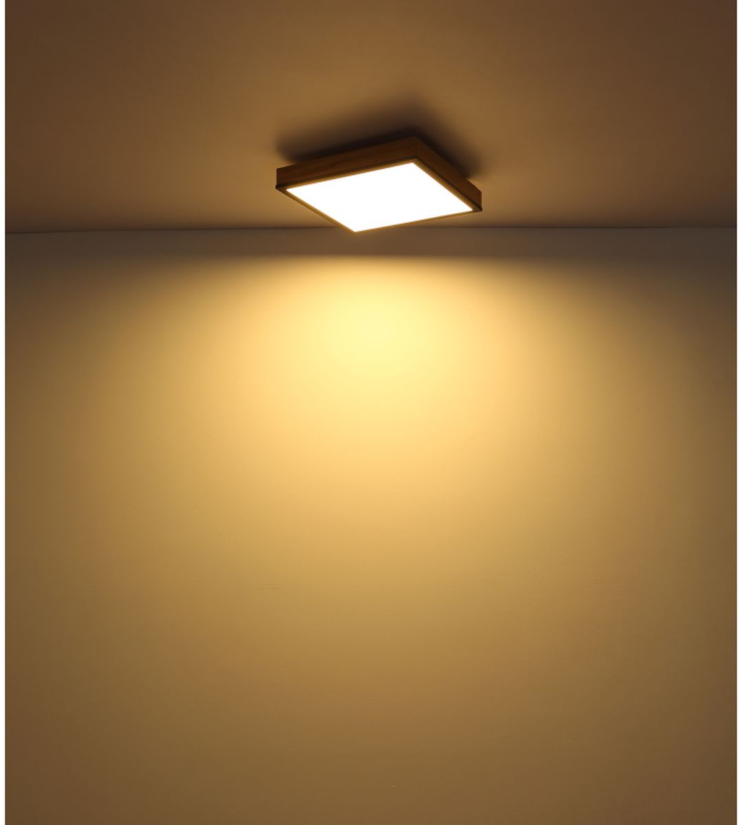 Globo Lighting Doro plafon 1x12W LED biały/grafit/drewno 416080WD1