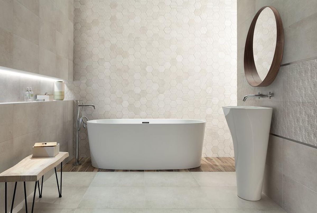 Tubądzin Sfumato grey płytka ścienna 29,8x59,8 cm