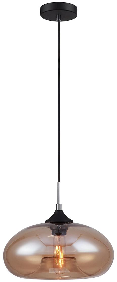 Italux Valio lampa wisząca 1x60 W czarny/lustrzany MDM2093/1 C