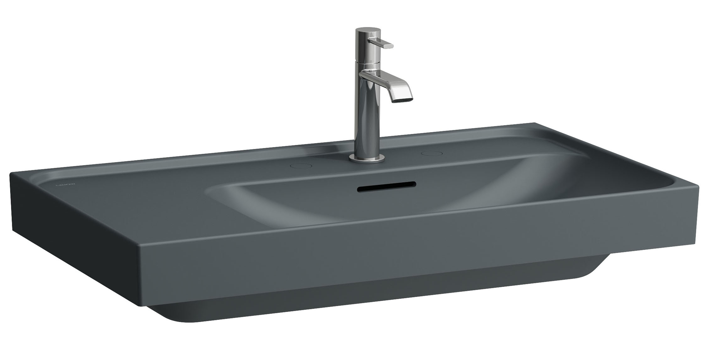 Laufen Meda umywalka 80x46 cm prostokątna ścienna-meblowa grafit mat H8171157581041