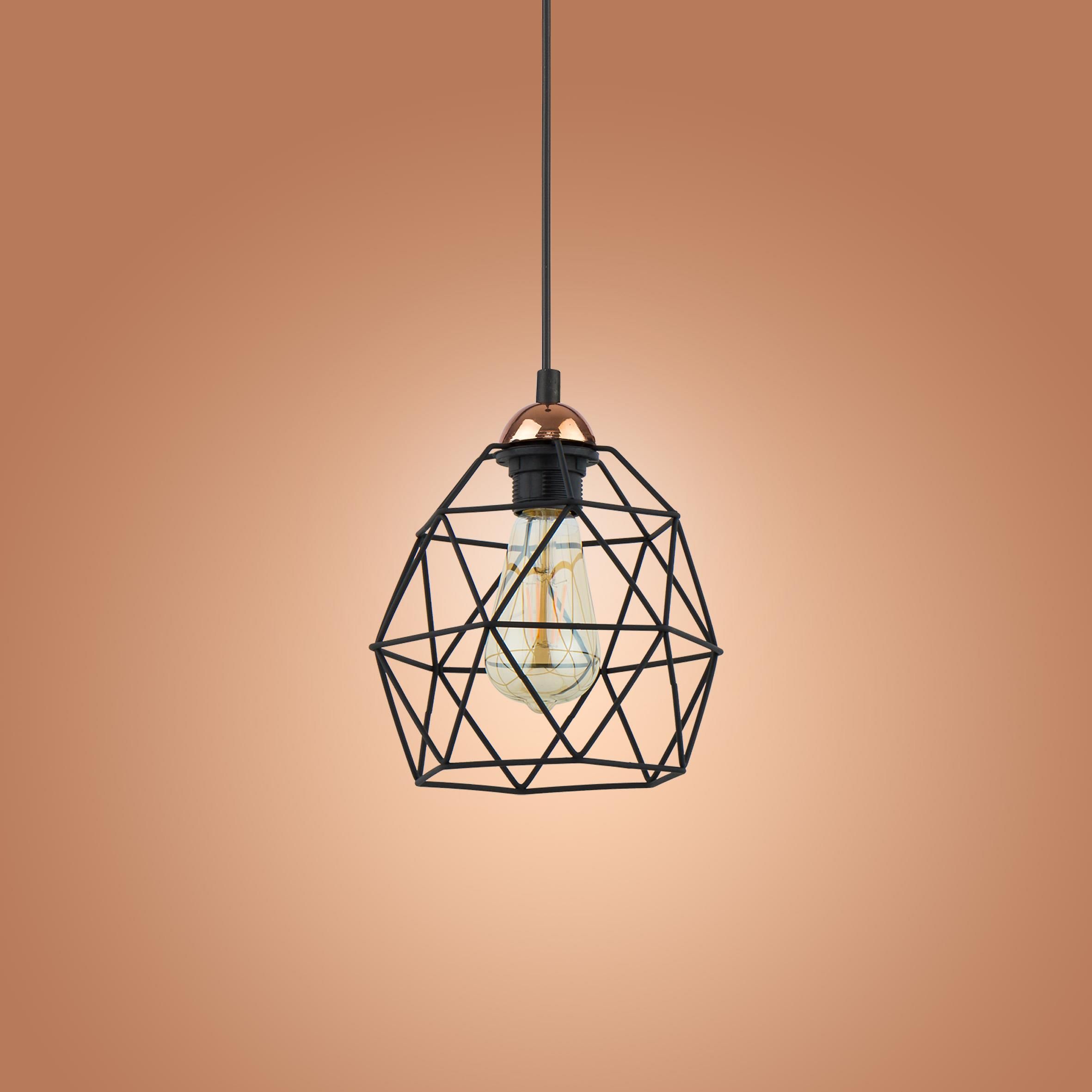 TK Lighting Galaxy lampa wisząca 1x15W czarna/miedziana 1638