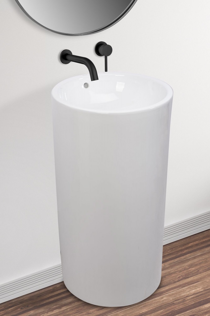 Rea Estera umywalka 46x44x81 cm wolnostojąca okrągła biała REA-U0756 - Wysyłka w 24h