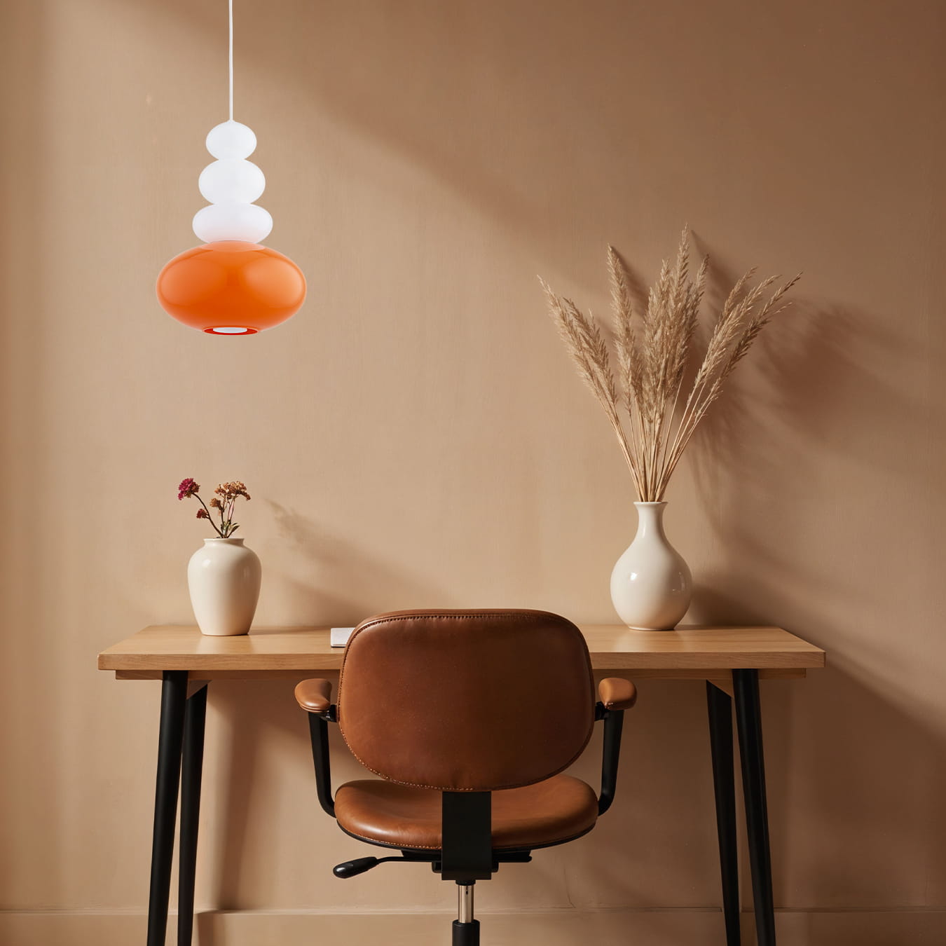 Argon Diego lampa wisząca 1x5 W opal-pomarańczowa 8822