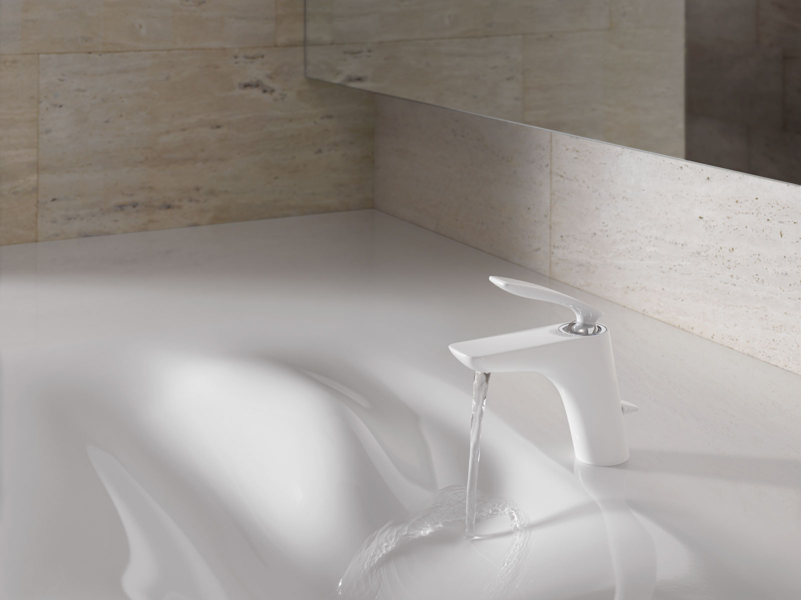 Kludi Balance bateria umywalkowa stojąca biała/chrom 520239175