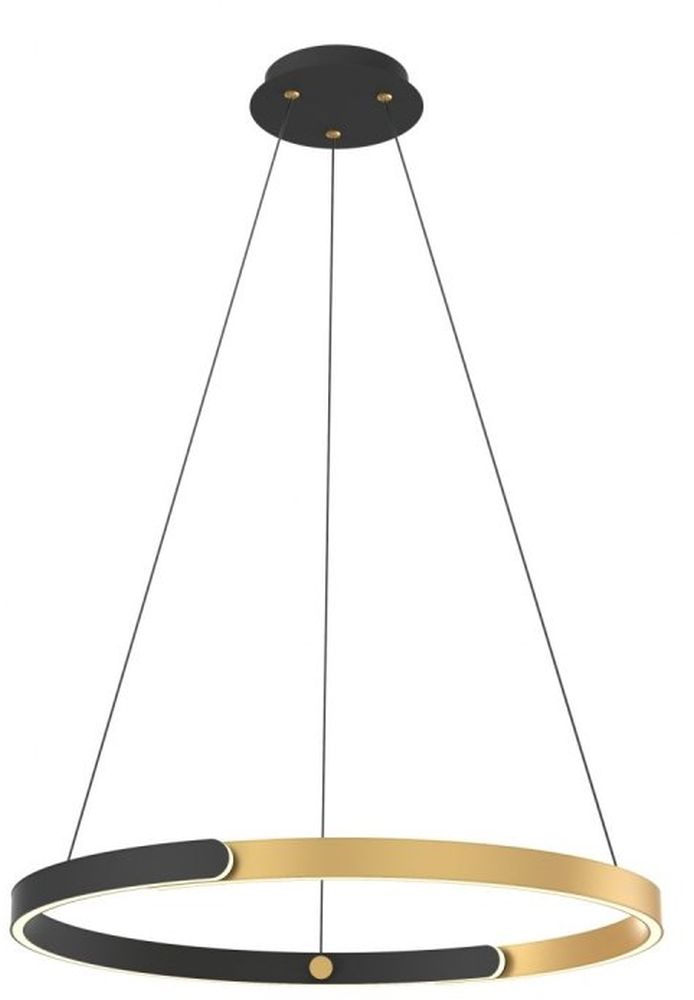 Zuma Line Linos lampa wisząca 1x30W czarny/złoty MD4417-1M-3BGD