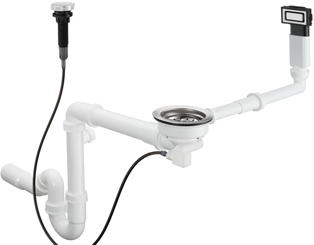 Hansgrohe D14-11 komplet odpływowo-przelewowy automatyczny stal szlachetna 43931800