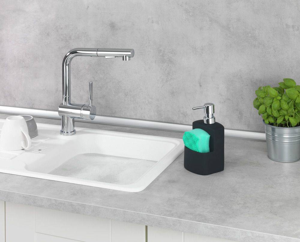 Wenko Festival dozownik do płynu stojący 380 ml stojący 2w1 czarny 3620117800 - Wysyłka w 24h