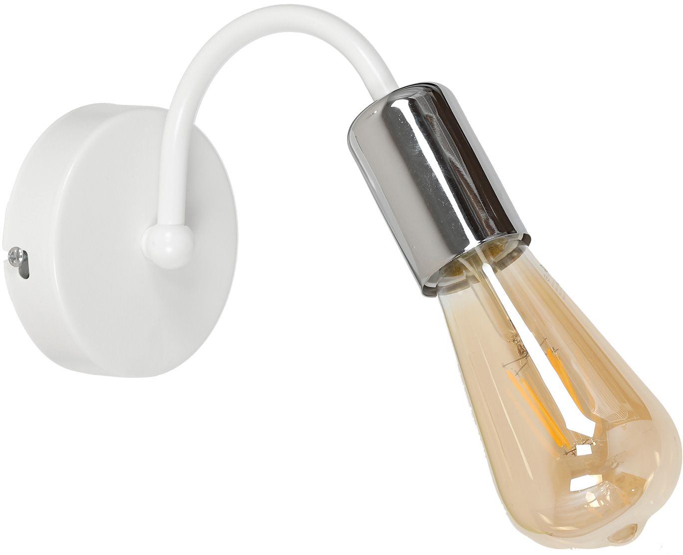 Luminex Dow kinkiet 1x60W biały/chrom 8073