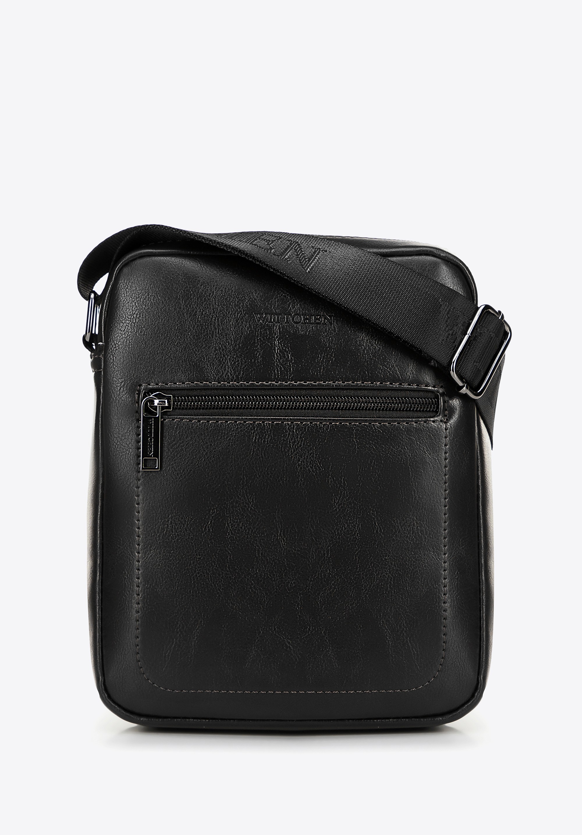 Listonoszka z imitacji skóry czarna