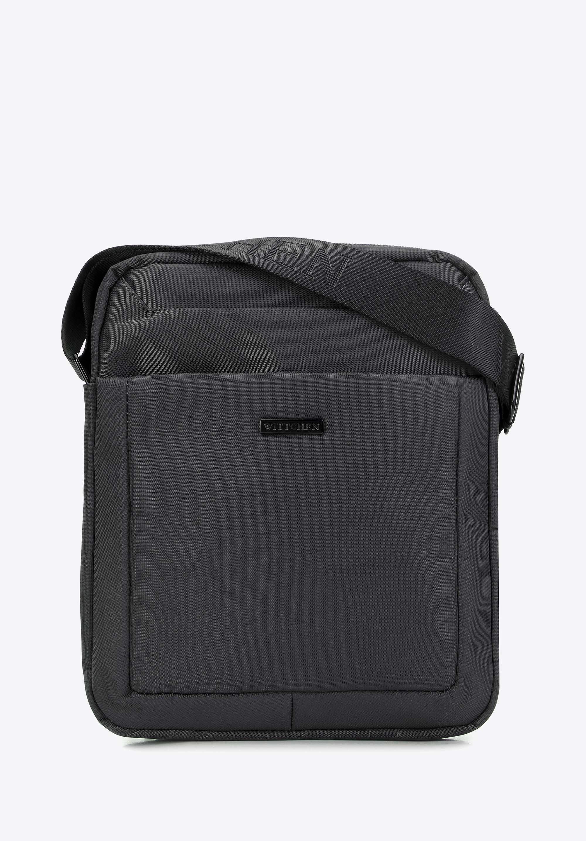 Męska listonoszka z kieszeniami na przodzie szara