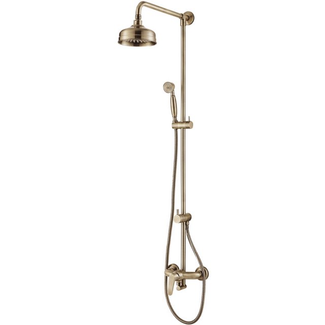 OMNIRES System prysznicowy ART DECO natynkowy brąz antyczny szczotkow