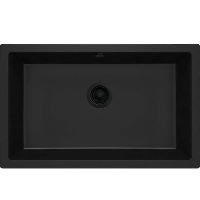 DEANTE Zlewozmywak granitowy CORDA nero 1-komorowy podwieszany ZQA_N1