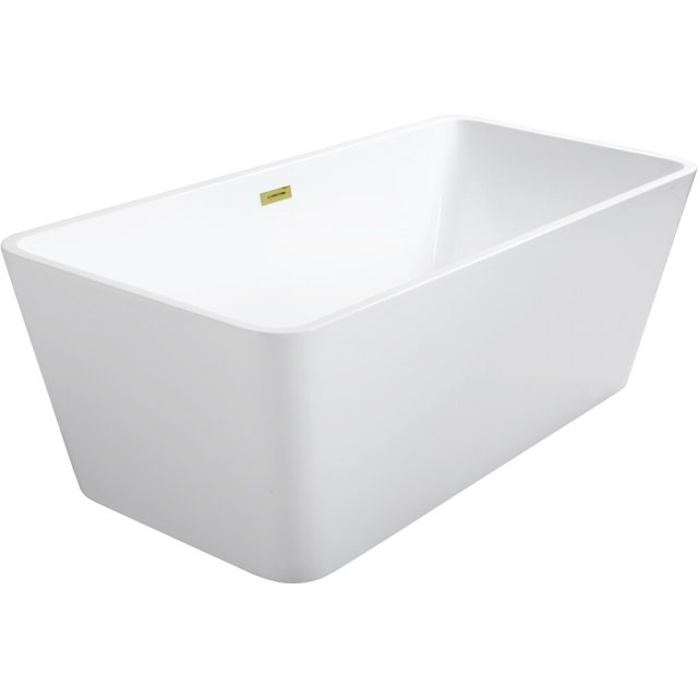 BESCO Wanna wolnostojąca EVITA 160x80 maskownica syfonu z przelewem z