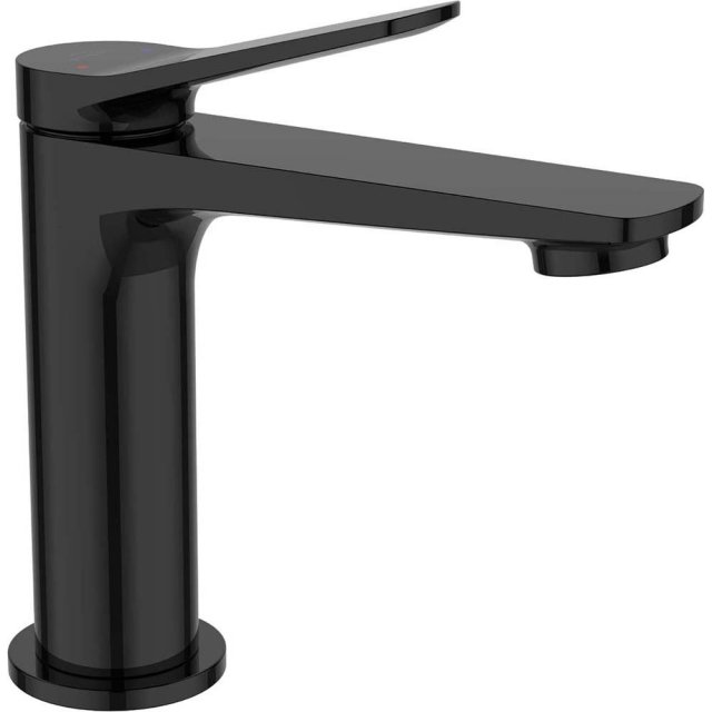 INVENA Bateria umywalkowa stojąca ALONIA z korkiem click-clack czarna