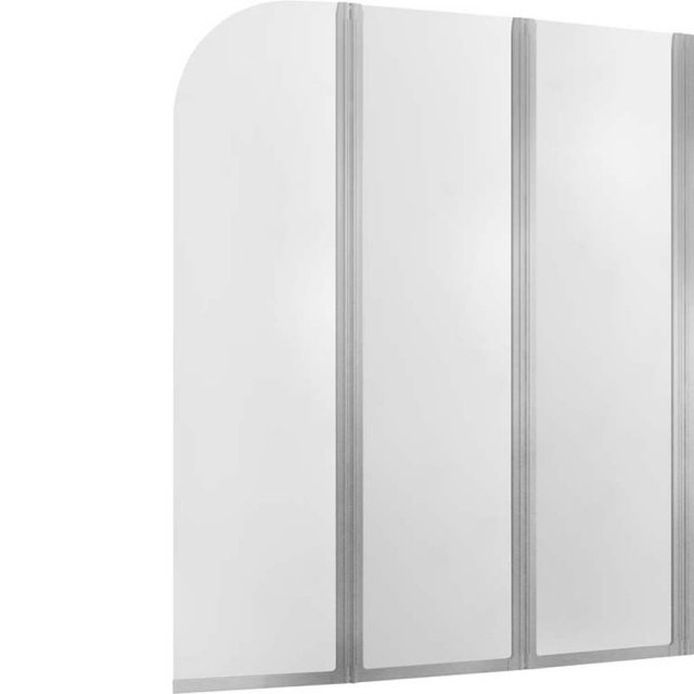 KFA Parawan nawannowy MODERN 121x140 cm 3-elementowy chrom mat szkło