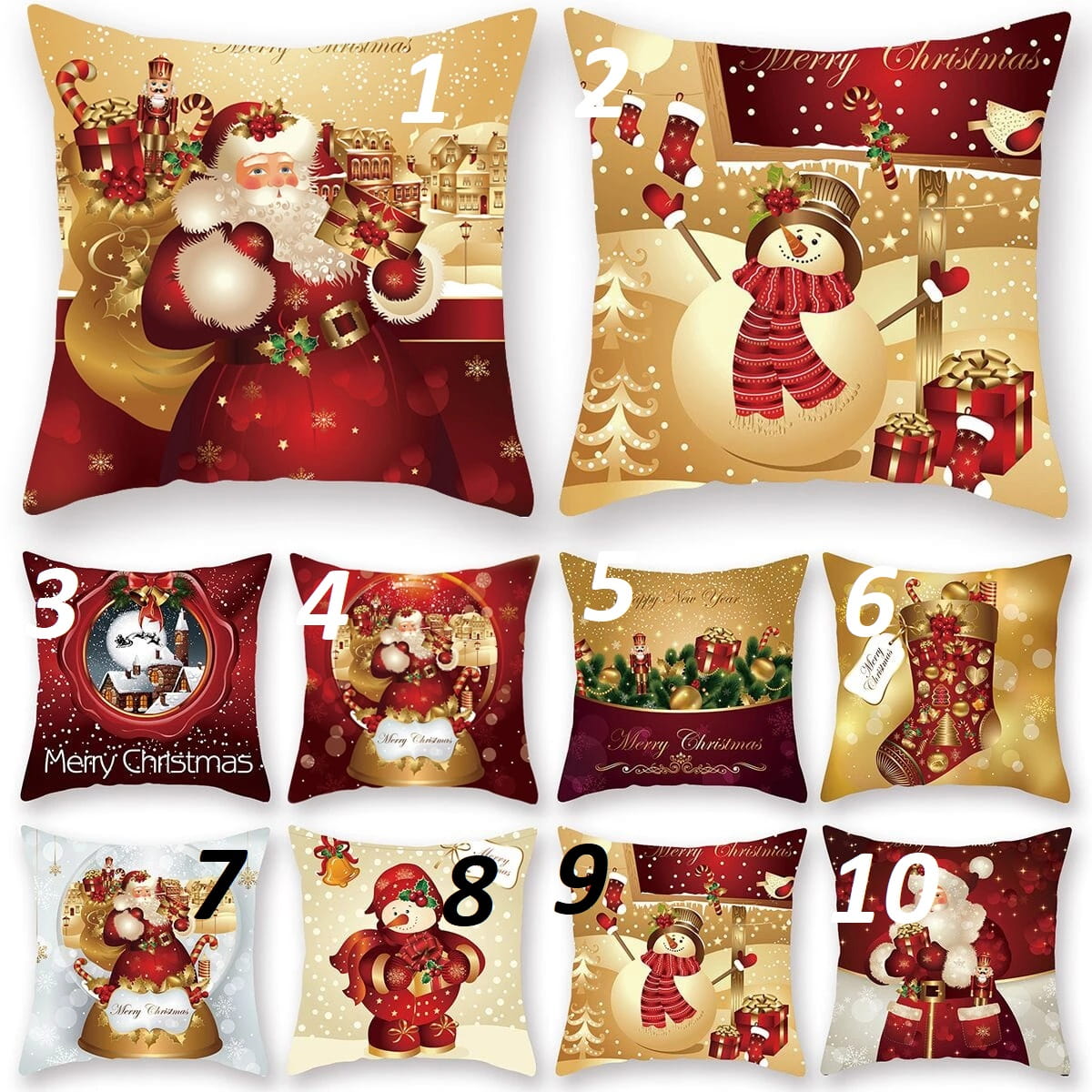 Poszewki na poduszki Święta Bożego Narodzenia