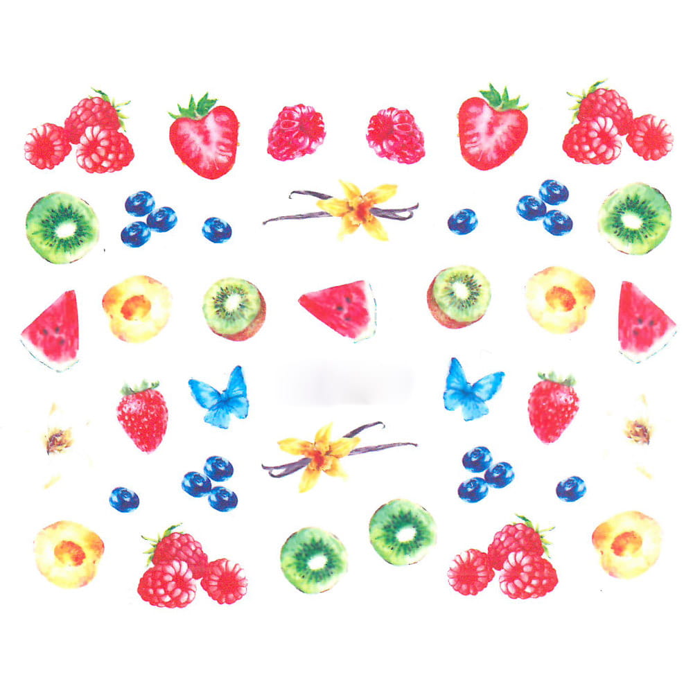 Naklejki wodne do paznokci owoce BN-836
