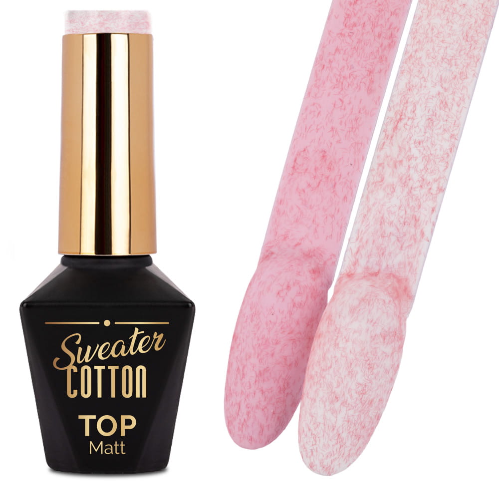 Top matowy no wipe Mollylac Sweater Cotton Top Orange 10g Nr 3