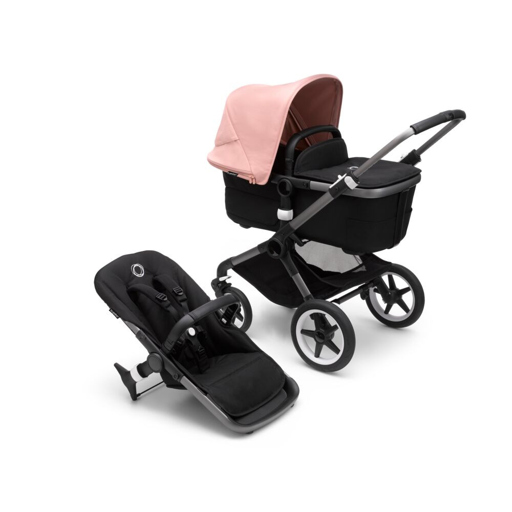 Bugaboo, Fox3 - wózek głęboko-spacerowy-Graphite-Morning Pink-Midnight Black