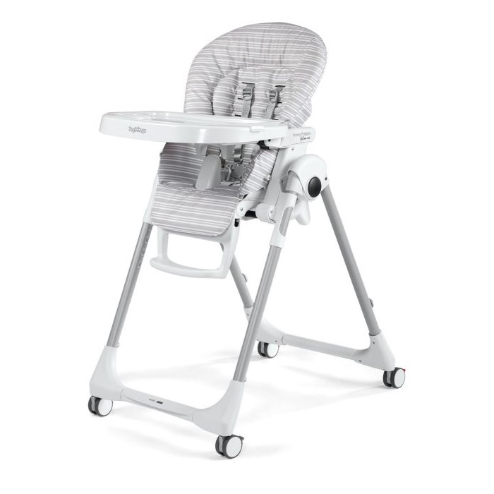 Peg Perego Prima Pappa Follow Me - krzesełko do karmienia-PVC Linear Grey