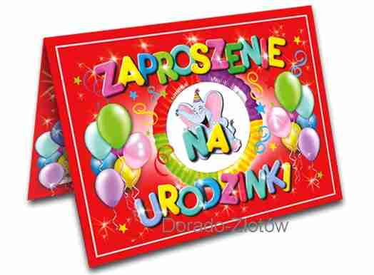 Zaproszenia na urodzinki Słonik