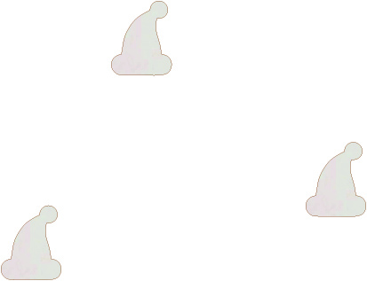 Czapka Mikołaja baza do makramy, kartek, wycinanki, tekturki, scrapki, dekor święta Bożego Narodzenia zawieszka z bermaty zestaw 3