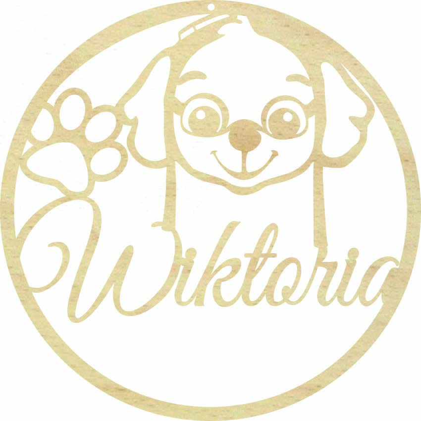 Obręcz koło do łapacza snów, makramy dla Dziewczynki z imieniem Psi Patrol Sky 30cm