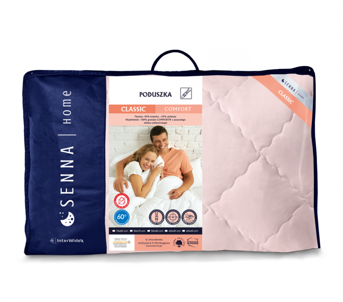 Poduszka COMFORT Inter-Widex 50x80 wz. różowy