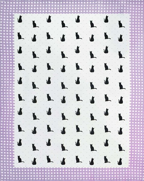 Ścierka kuchenna Grecja 50x65cm 100% bawełna wz. Koty fioletowe