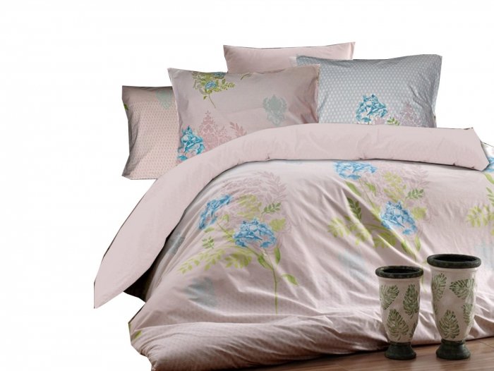 Pościel bawełniana DARYMEX kolekcja Exclusive Cottonlove 160x200 + 2x70x80 wz. ORTANCA PINK