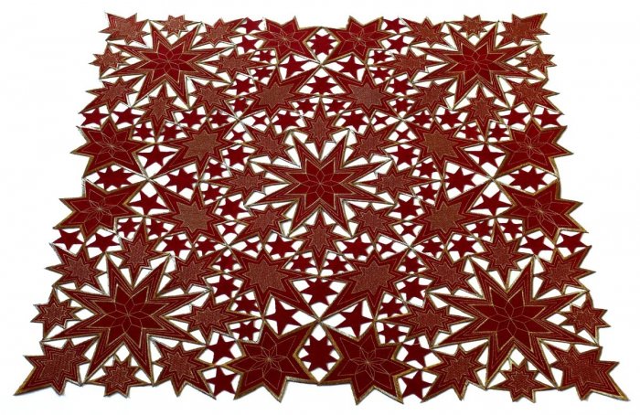 Obrus Świąteczny Star 85x85 wz. 6142 Kolor: Czerwony