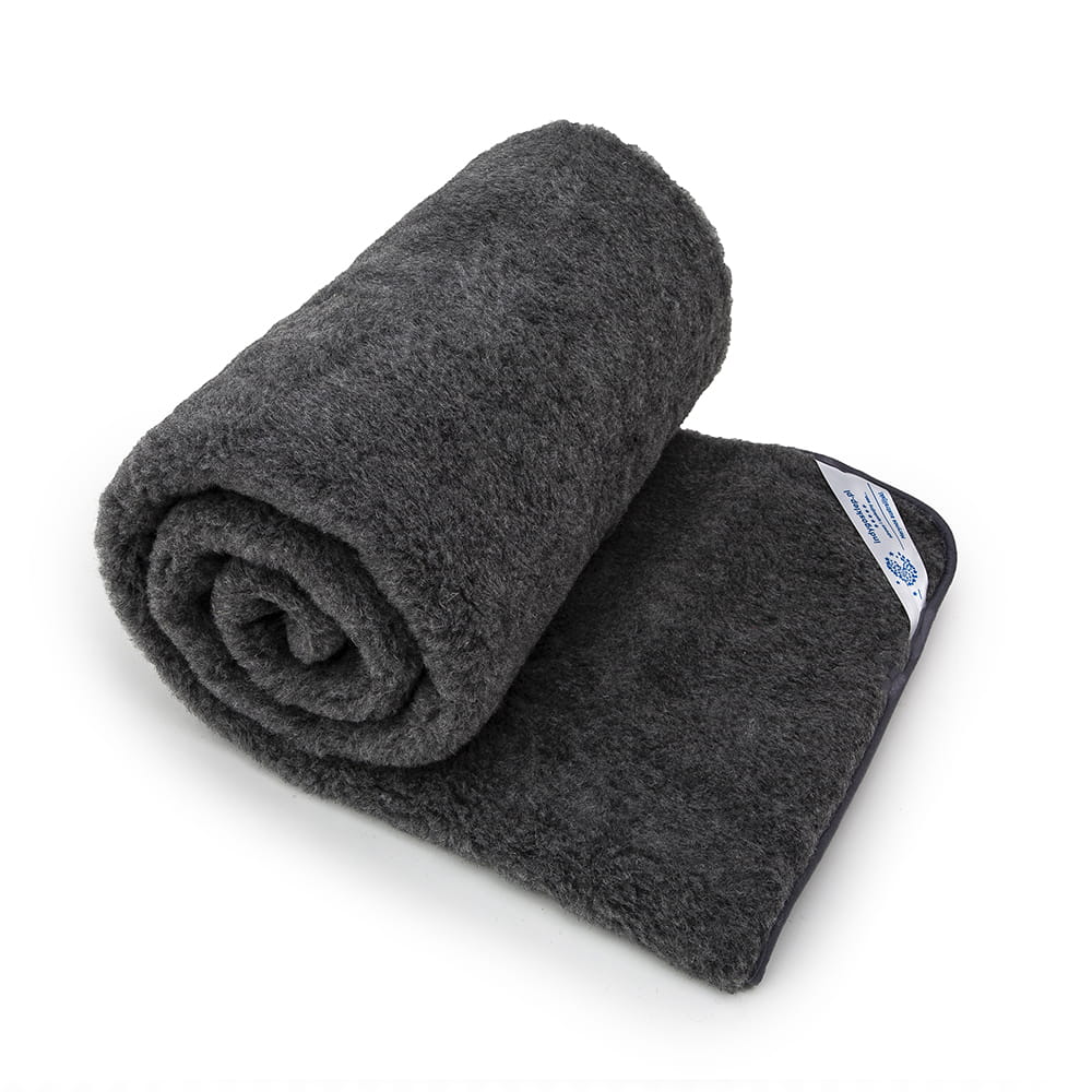 koc merynos australijski, kolor grafitowy 100x140 (+-5cm)