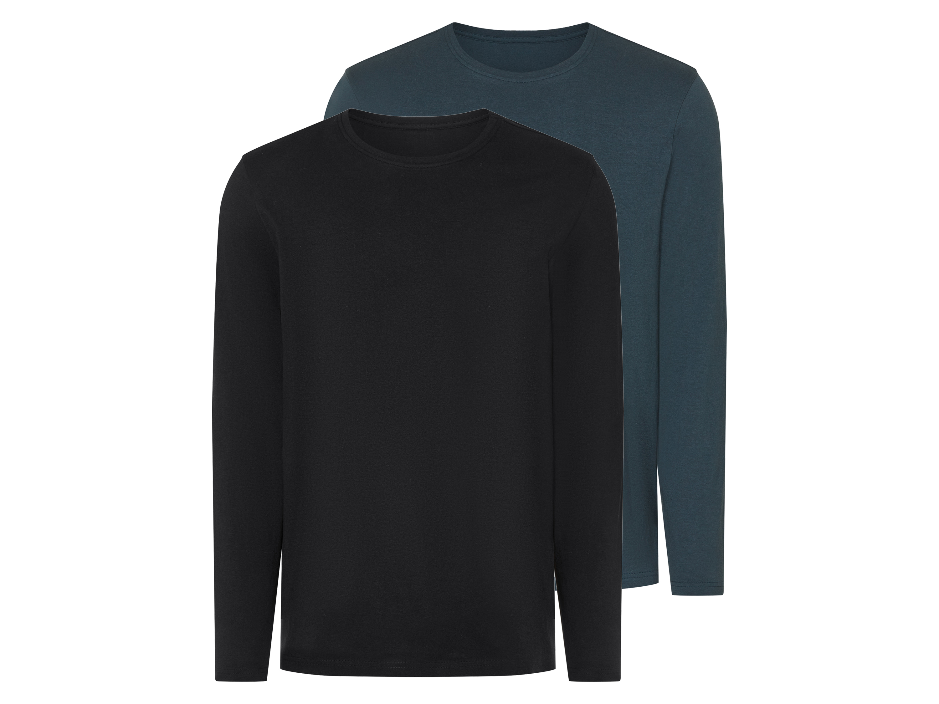 esmara Men Koszulki męskie z bawełną, 2 sztuki Granatowy/ czarny, Xl56/58