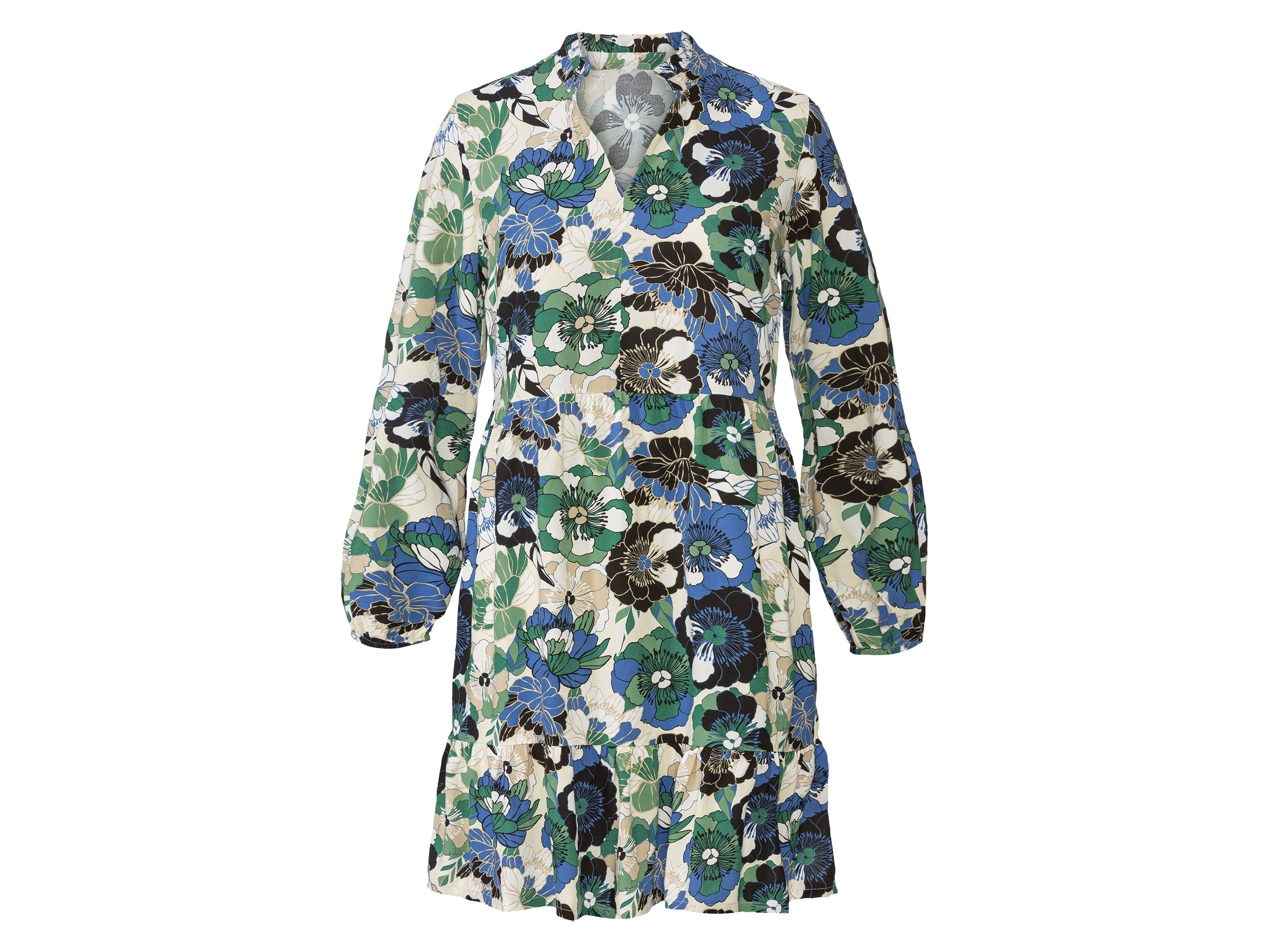 esmara Sukienka damska, z dekoltem w kształcie litery V 36, Wzorzysty