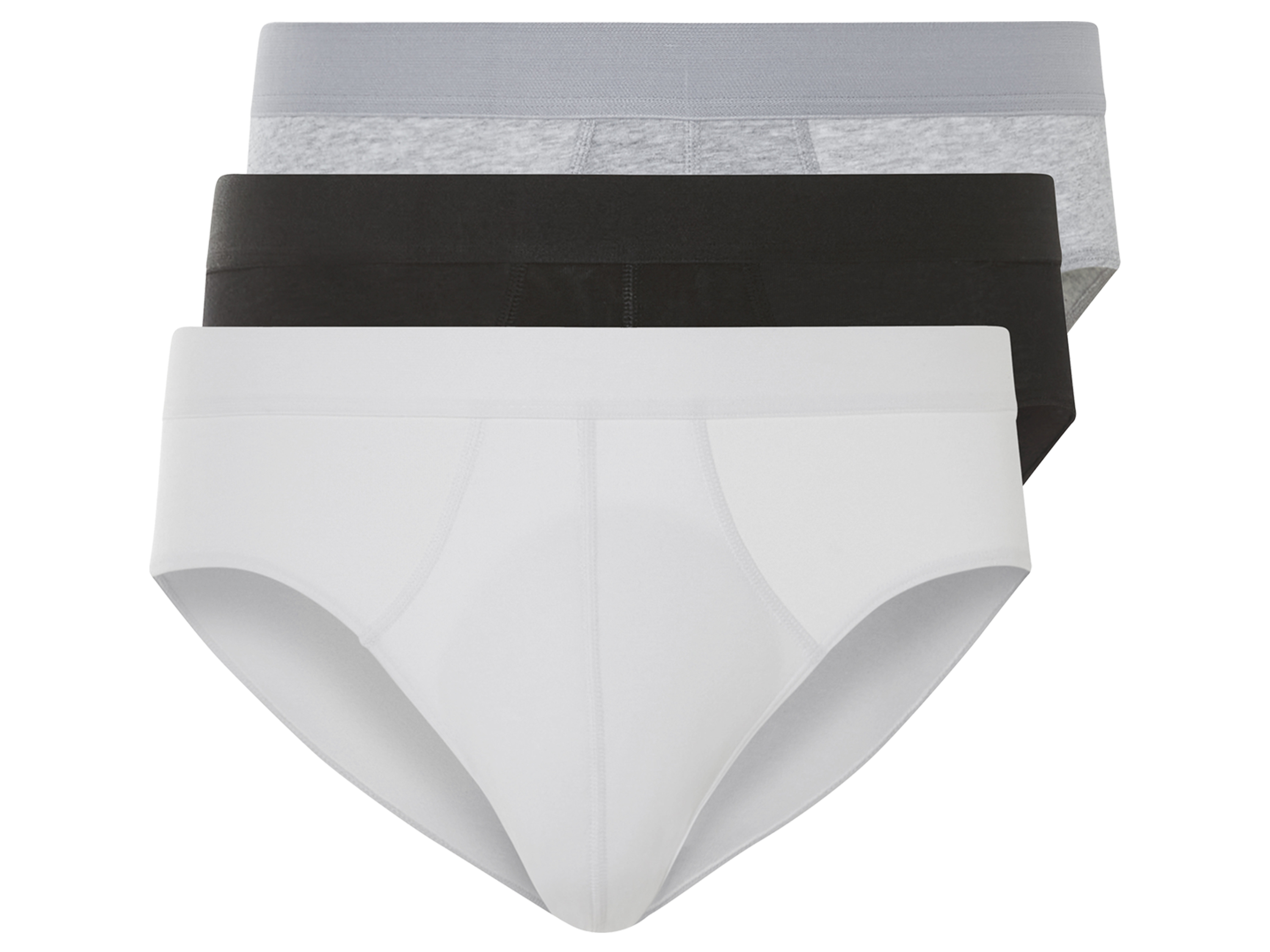 Livergy Slipy męskie z bawełny, 3 pary 4/S, Czarny/ szary/ biały