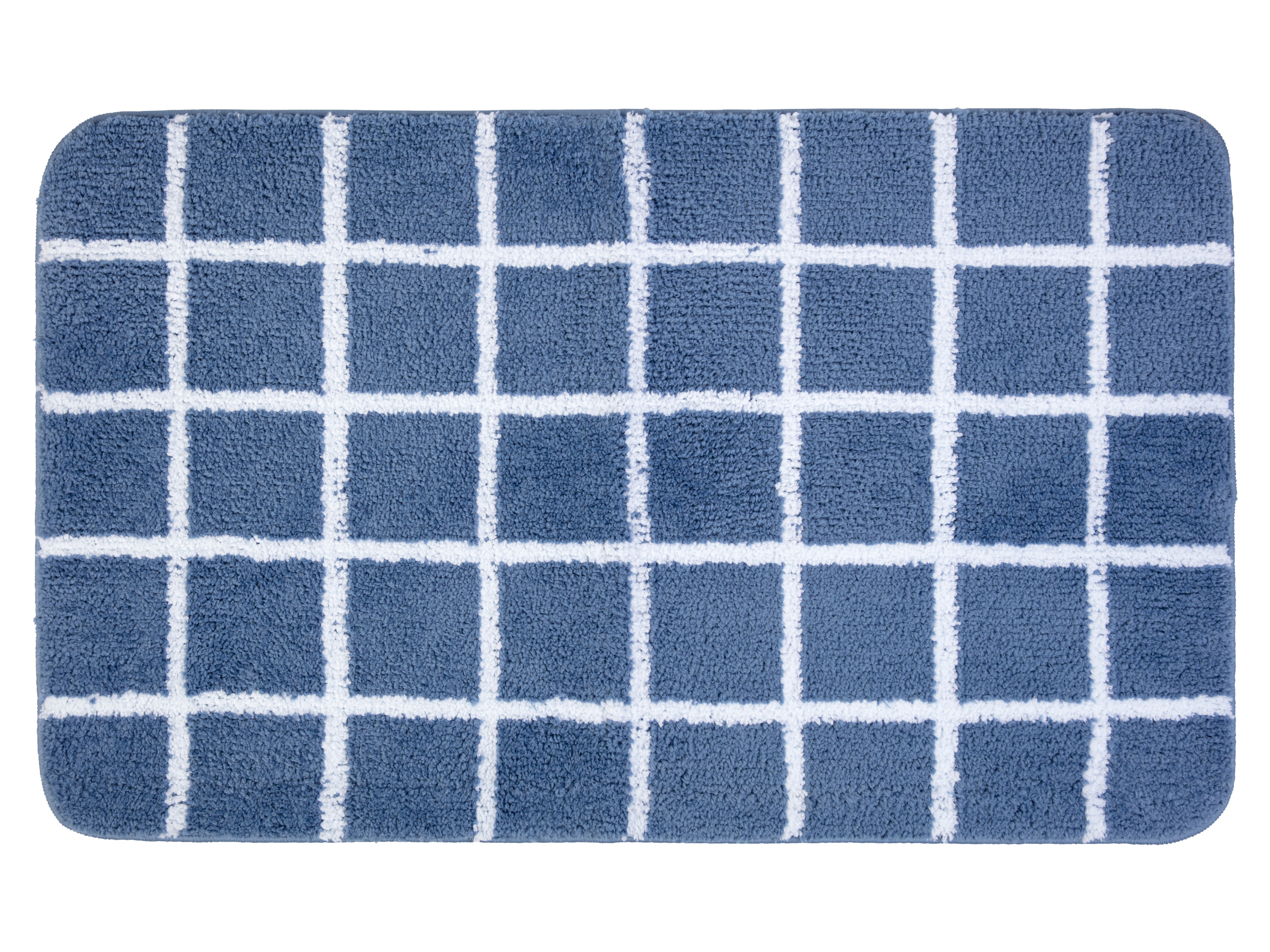 Livarno home Komplet 2 dywaników łazienkowych Dywanik/ z wycięciem na WC, Niebieski/ biały
