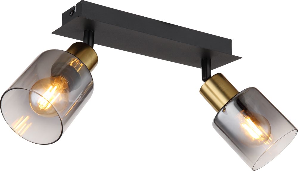 Darmowa Dostawa - Lampa podsufitowa 2x40 W czarny Globo Lighting Hollys 543102