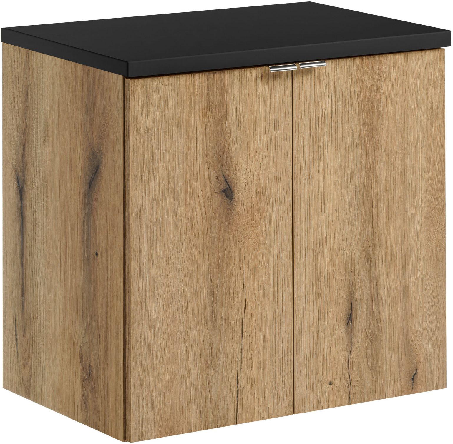 Darmowa Dostawa - Szafka z blatem 60x40x57 cm podumywalkowa wisząca czarna-dąb Comad Nova Oak SETNOABBLACK60CMD