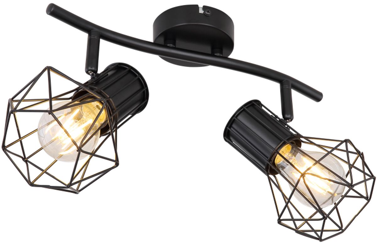 Darmowa Dostawa - Lampa podsufitowa 2x40 W czarny Globo Lighting Priska 540172