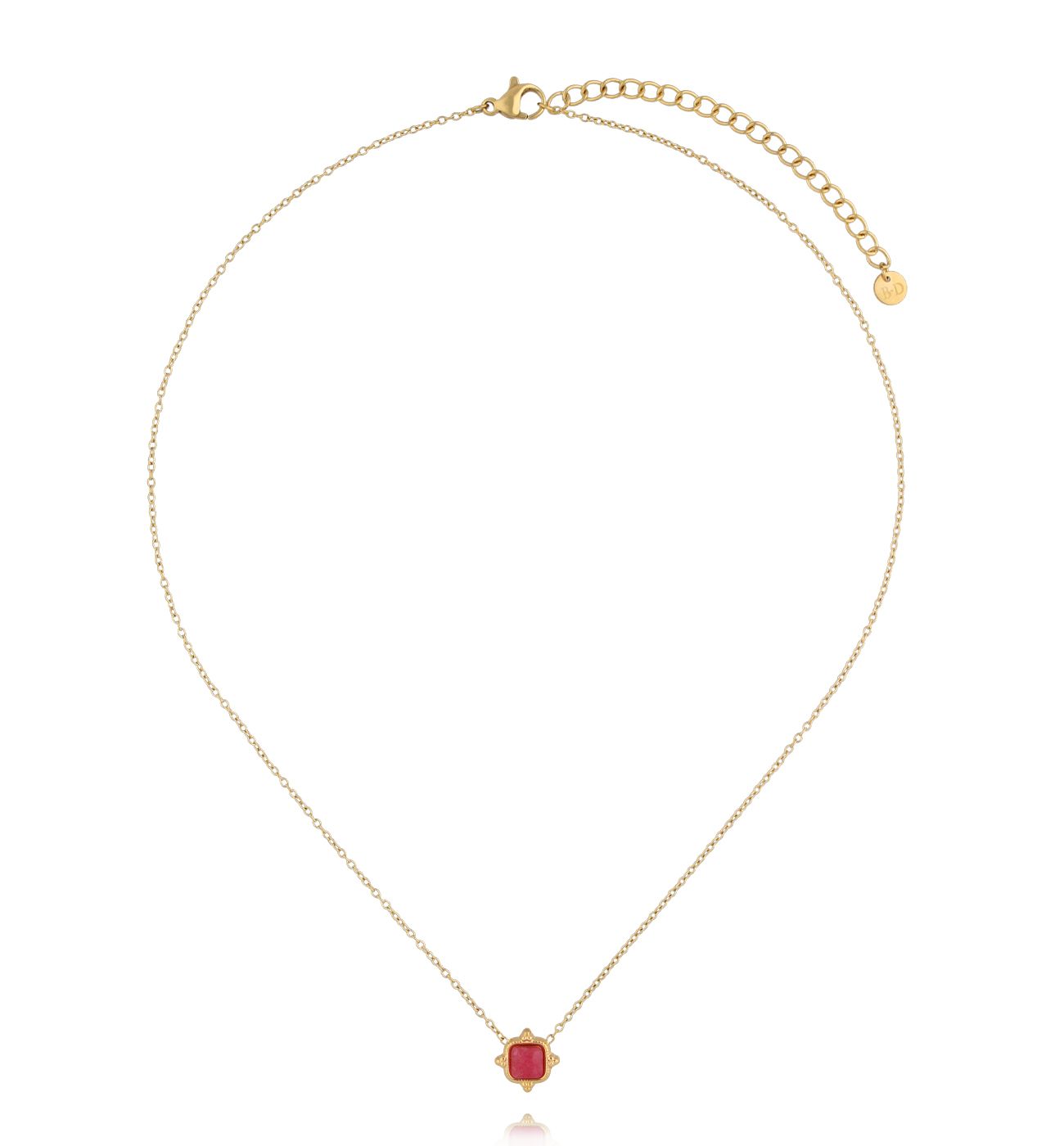 Naszyjnik delikatny złoty z jadeitem NEA0027