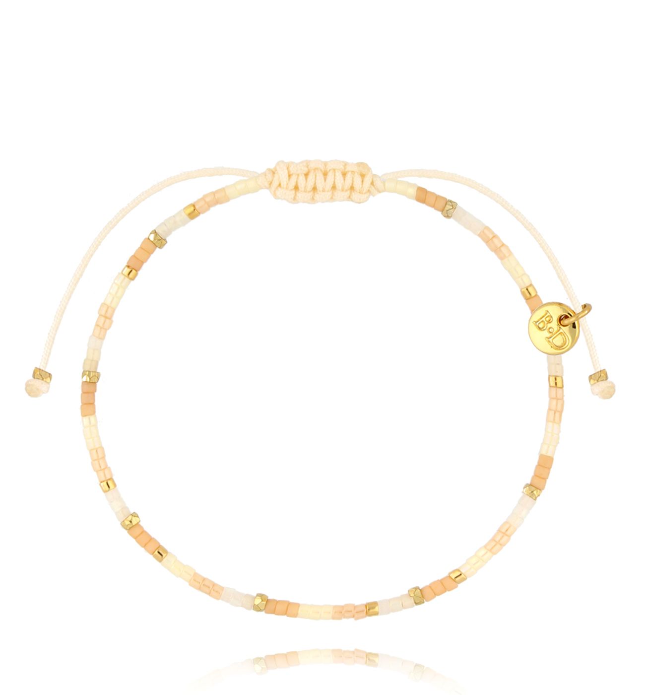 Bransoletka kremowa z koralikami Miyuki San Francisco - By Dziubeka