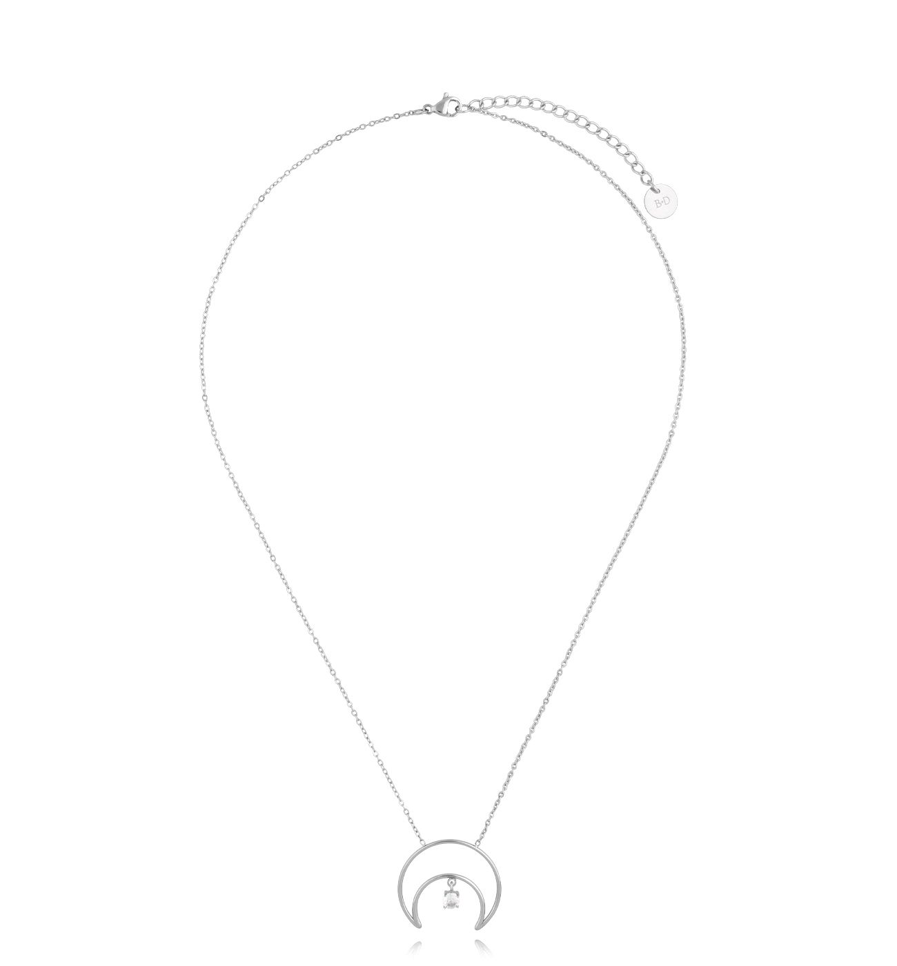 Naszyjnik z księżycem srebrny Malou - By Dziubeka