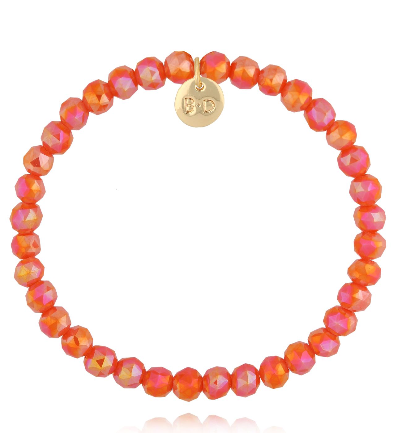 Bransoletka z ognistymi pomarańczowymi kryształkami BCY0437