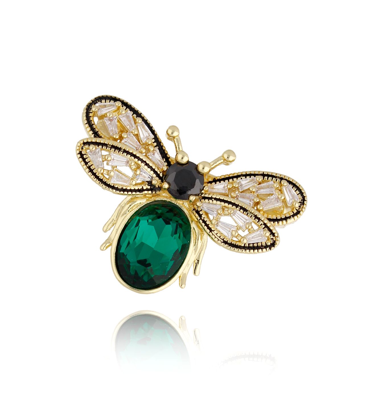 Broszka z zielonym motylem Prado - By Dziubeka