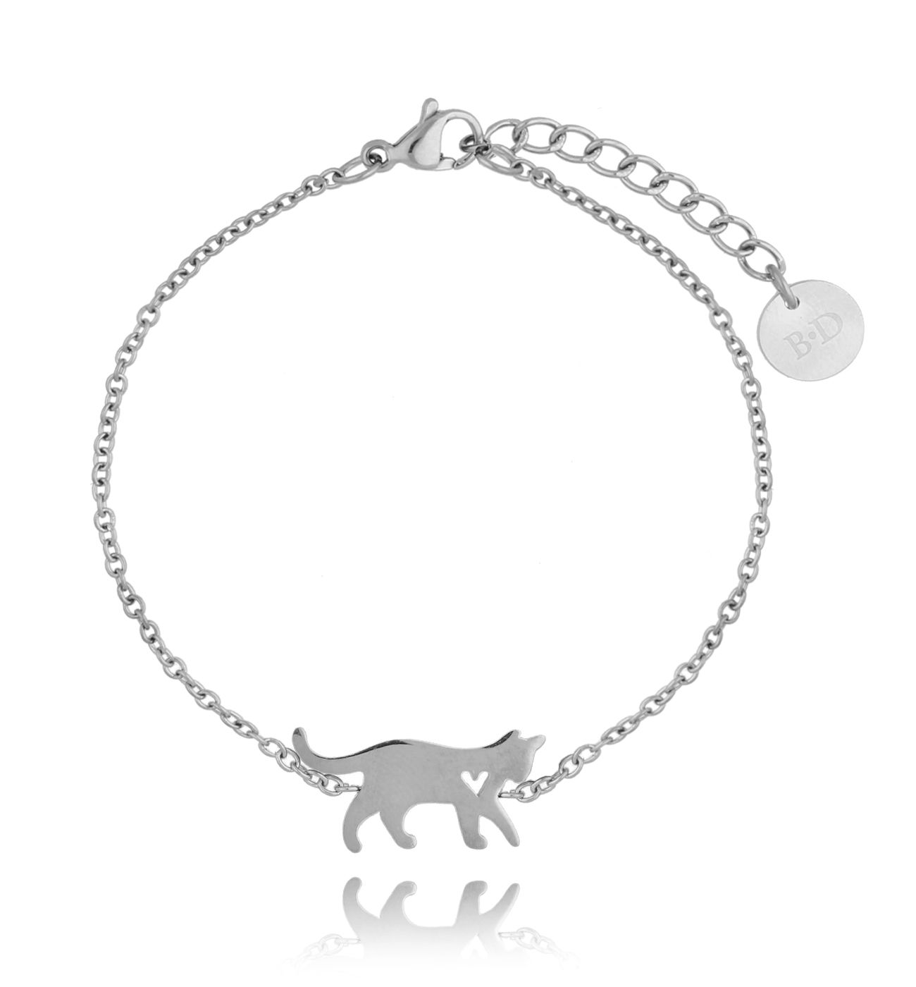 Bransoletka srebrna z kotkiem ze stali szlachetnej BPS0009 - By Dziubeka