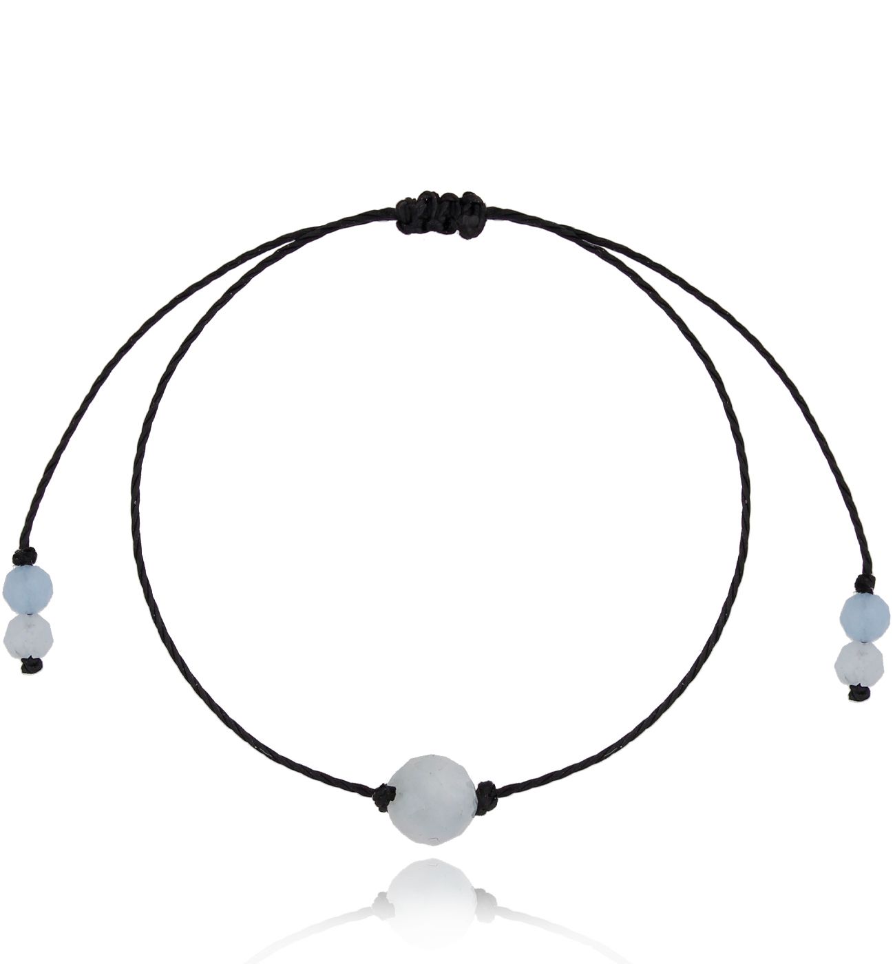 Bransoletka z akwamarynem Birthstones Marzec BGL0642 - By Dziubeka