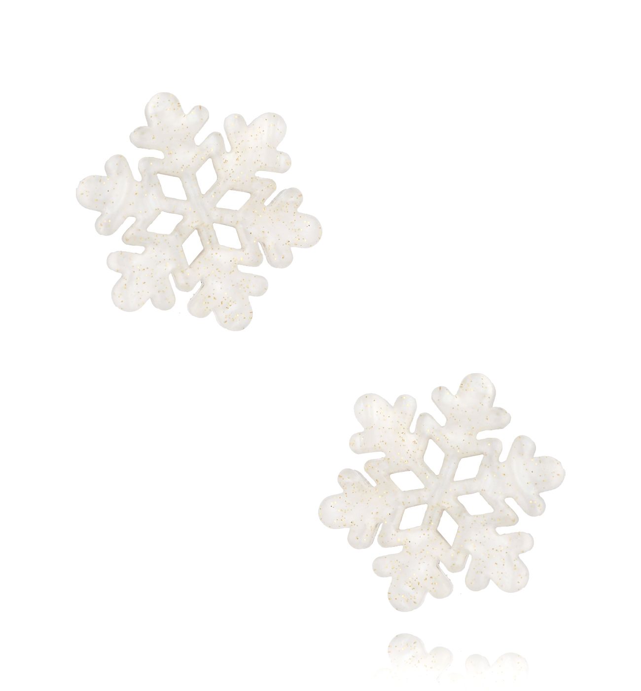 Kolczyki świąteczne ze śnieżynkami KZA0325